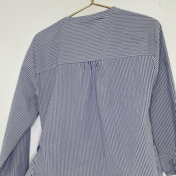 J Crew blouse striped cotton medium wrap top style# H7016 - Picture 5 of 5
